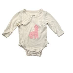 Silkberry Baby Pink Giraffe Bodysuit Top